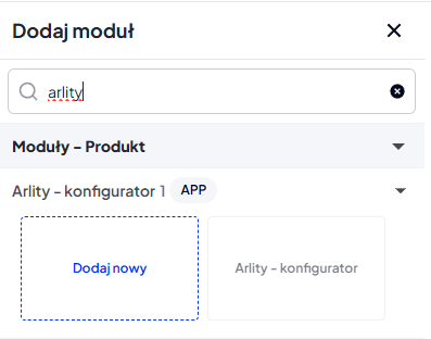 Moduł układu strony Arlity