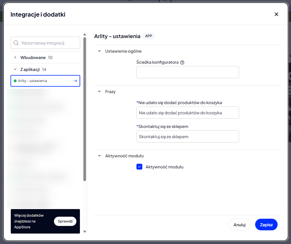 Moduł integracyjny Arlity