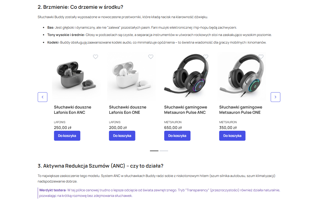 Boxy produktowe Storefront — na blogu