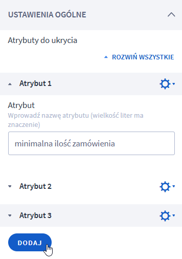 Ukrywanie wybranych atrybutów