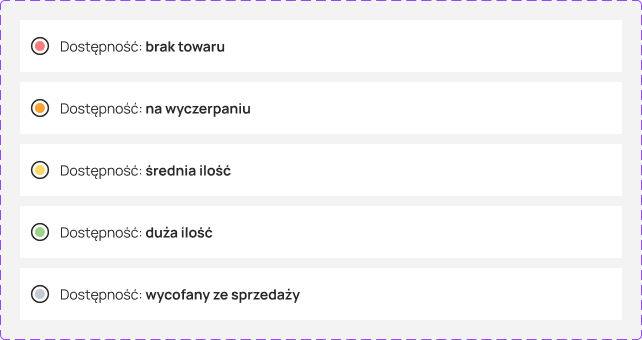 Podgląd zestawu kolorowych kółek w ramce na karcie produktu