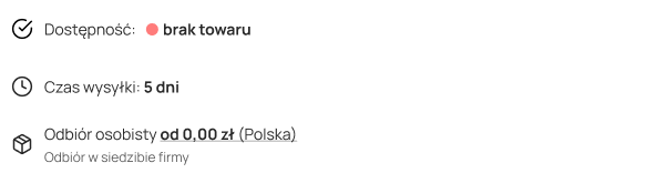 Domyślny wygląd ikony przy stanie dostępności