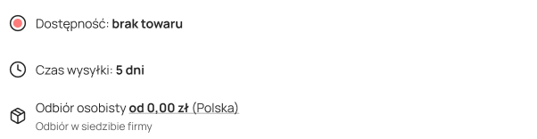 Wygląd stanu dostępności po włączeniu opcji Ustaw ikonę stanu dostępności jako główną